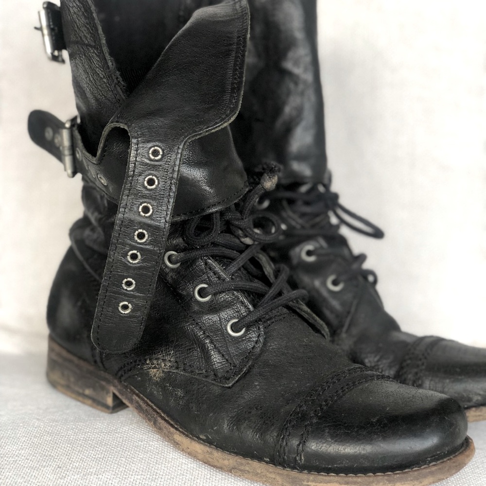 Allsaints Damisi Boots EU 38/US 8 Black Leather